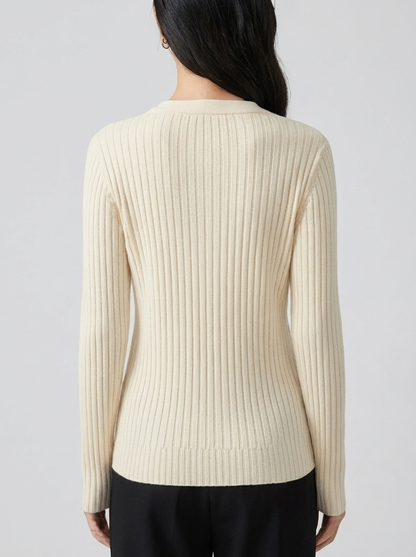 Women's Slimming Knit Long Sleeve Sweater
