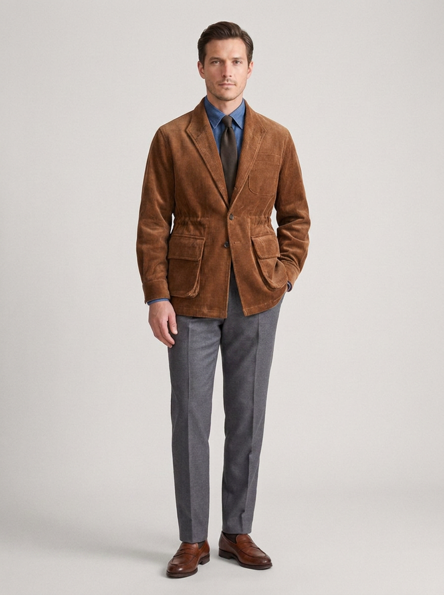 Men's Casual Corduroy Smart Jacket