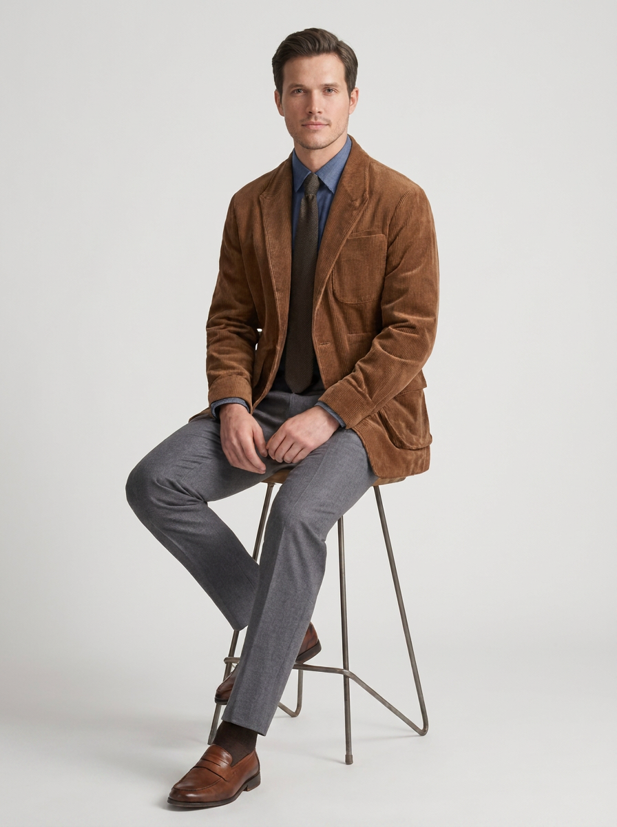 Men's Casual Corduroy Smart Jacket