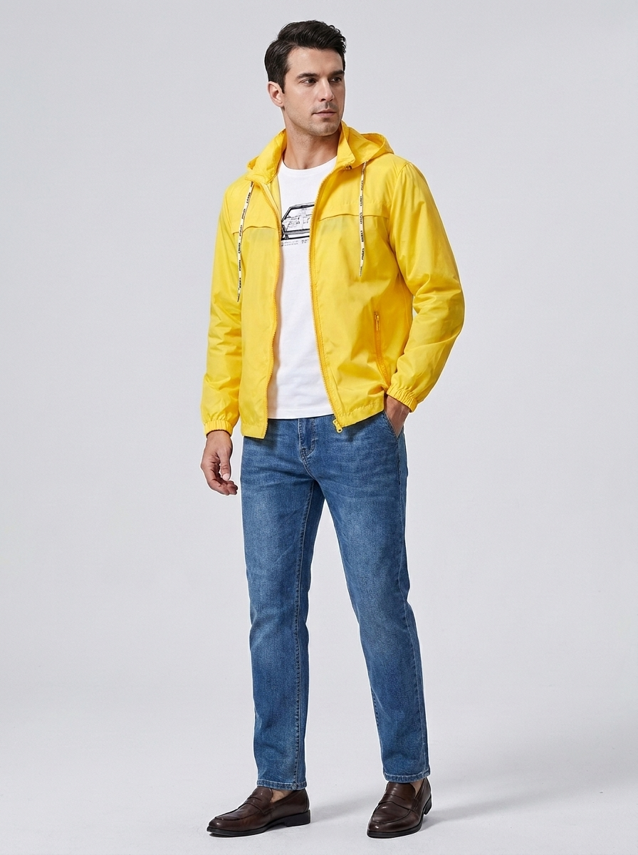Men's Lightweight Nylon Windbreaker Jacket