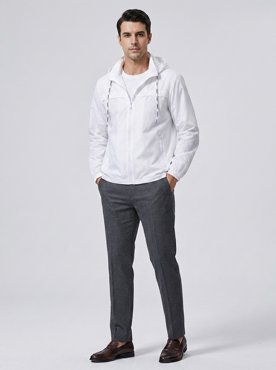 Men's Lightweight Nylon Windbreaker Jacket