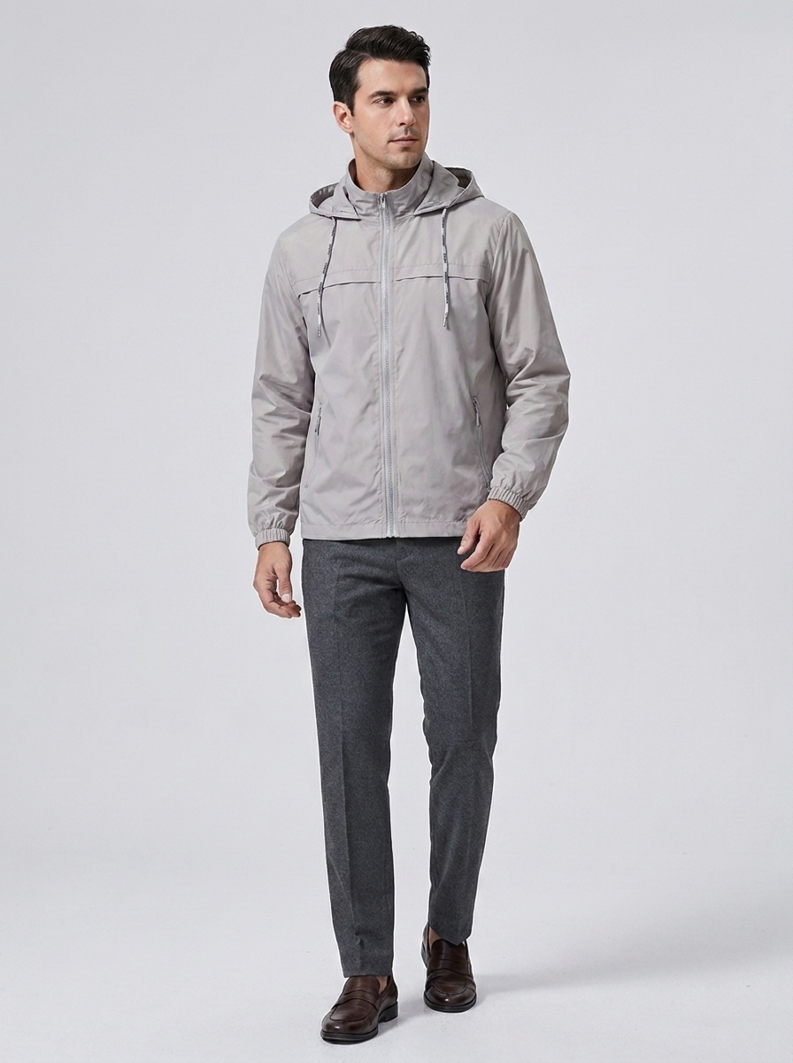 Men's Lightweight Nylon Windbreaker Jacket