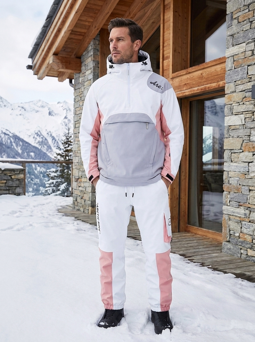 Men's Windproof Durable Ski Suit for Outdoor Sports