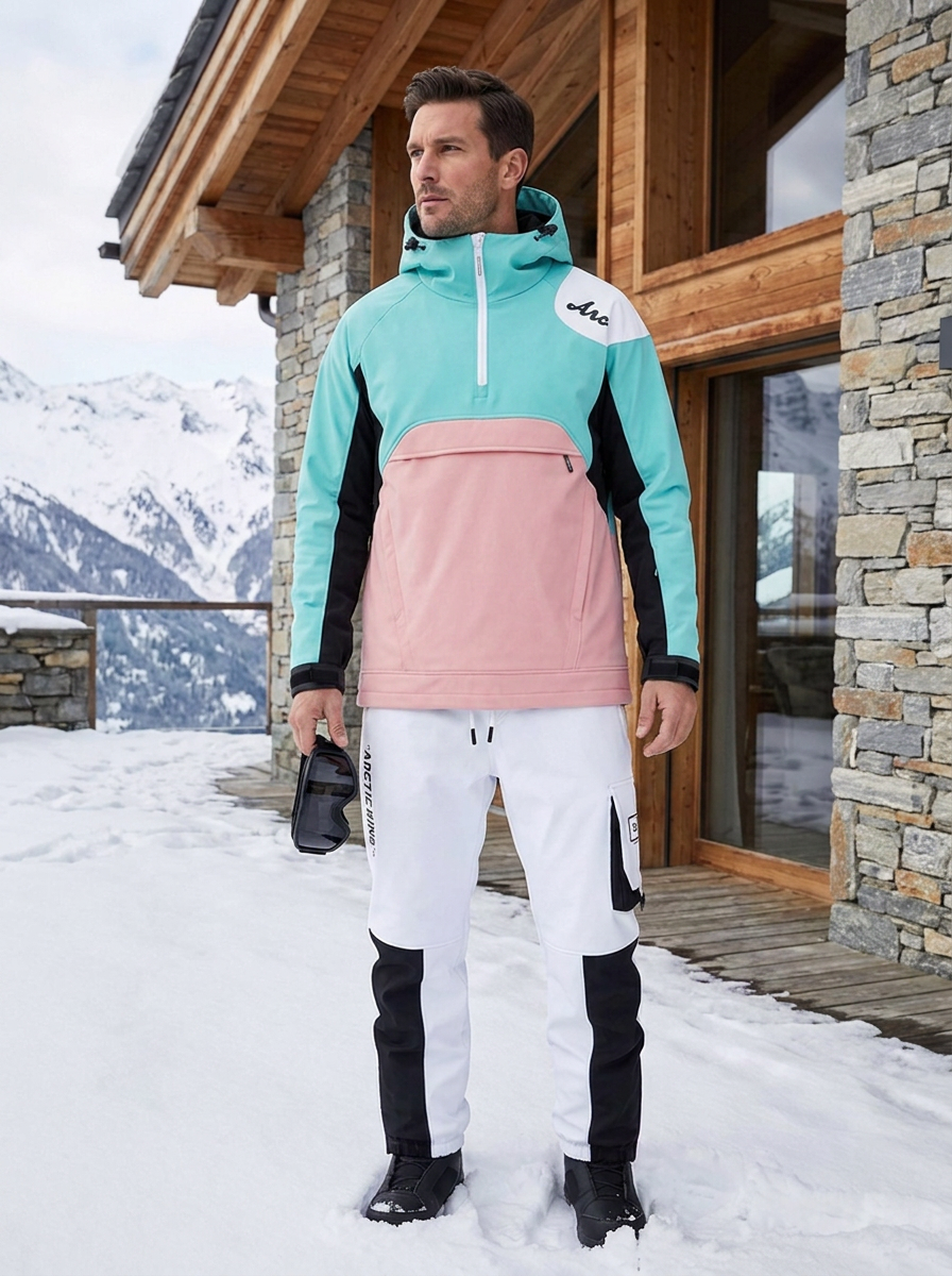 Men's Windproof Durable Ski Suit for Outdoor Sports