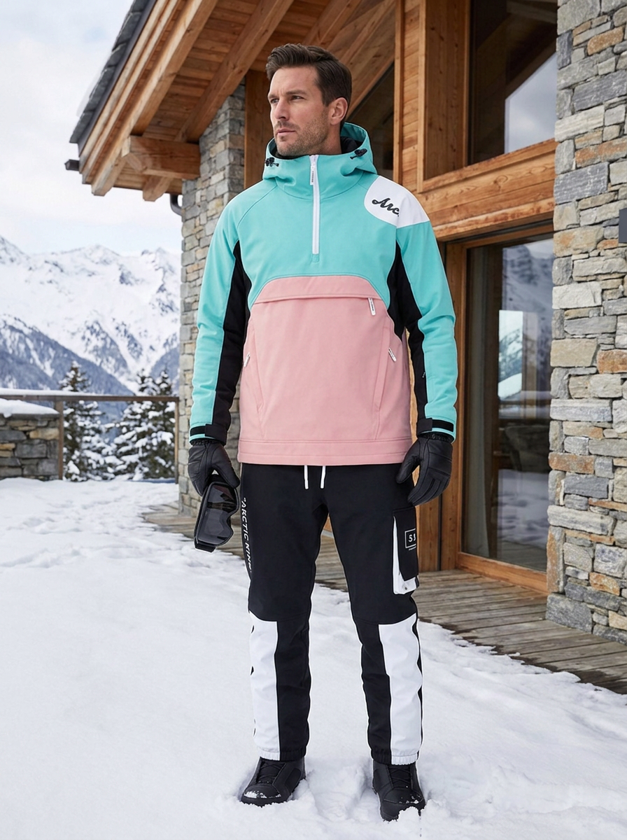Men's Windproof Durable Ski Suit for Outdoor Sports