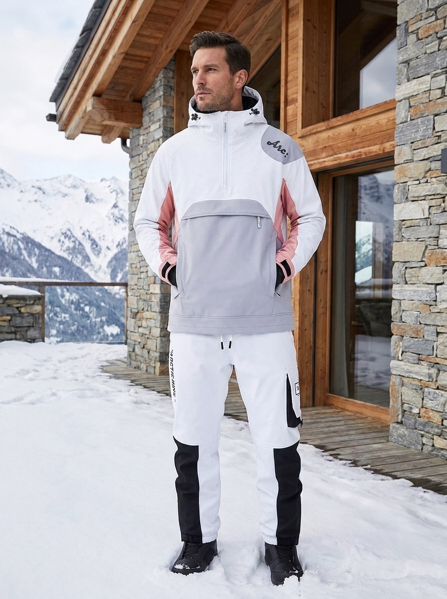 Men's Windproof Durable Ski Suit for Outdoor Sports