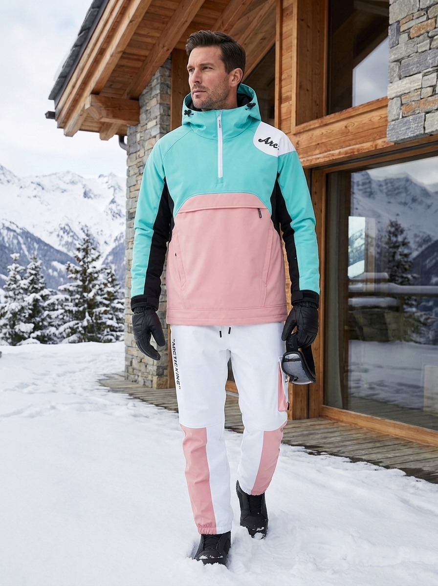 Men's Windproof Durable Ski Suit for Outdoor Sports