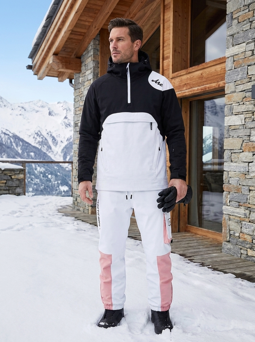 Men's Windproof Durable Ski Suit for Outdoor Sports