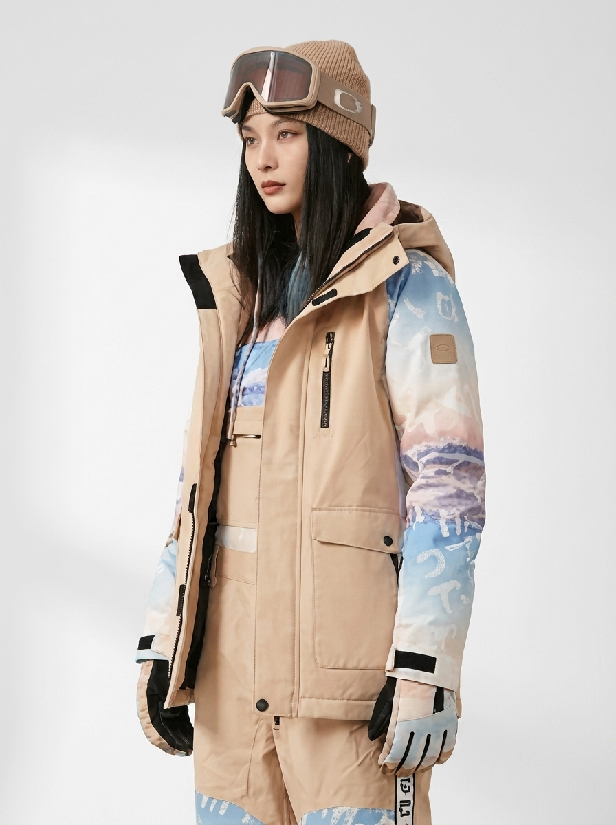 Women's Insulated Waterproof Ski Jacket and Dungarees Set