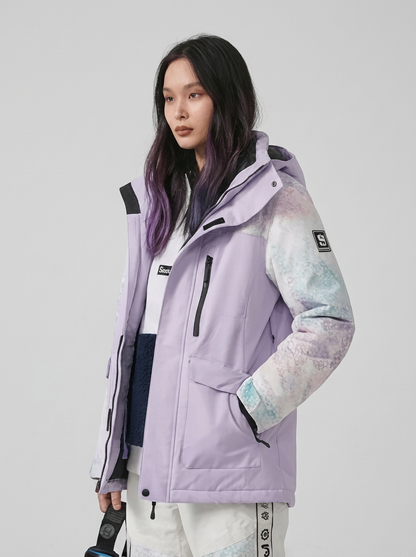 Women's Insulated Waterproof Ski Jacket and Dungarees Set