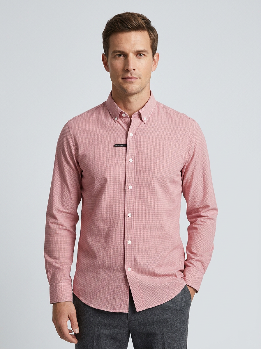 Men's Casual Cotton Button-Up Shirt