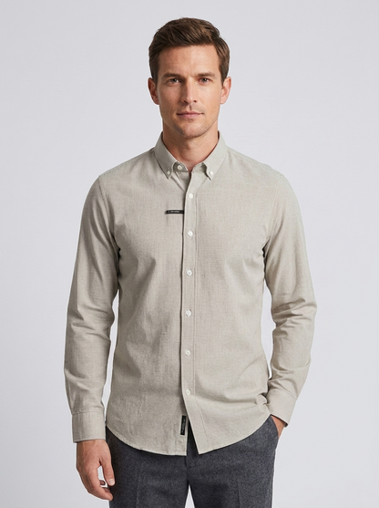 Men's Casual Cotton Button-Up Shirt