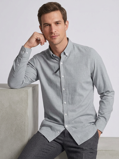 Men's Casual Cotton Button-Up Shirt