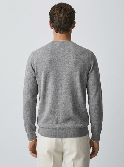 Men's Classic Cotton Round Neck Pullover Sweater