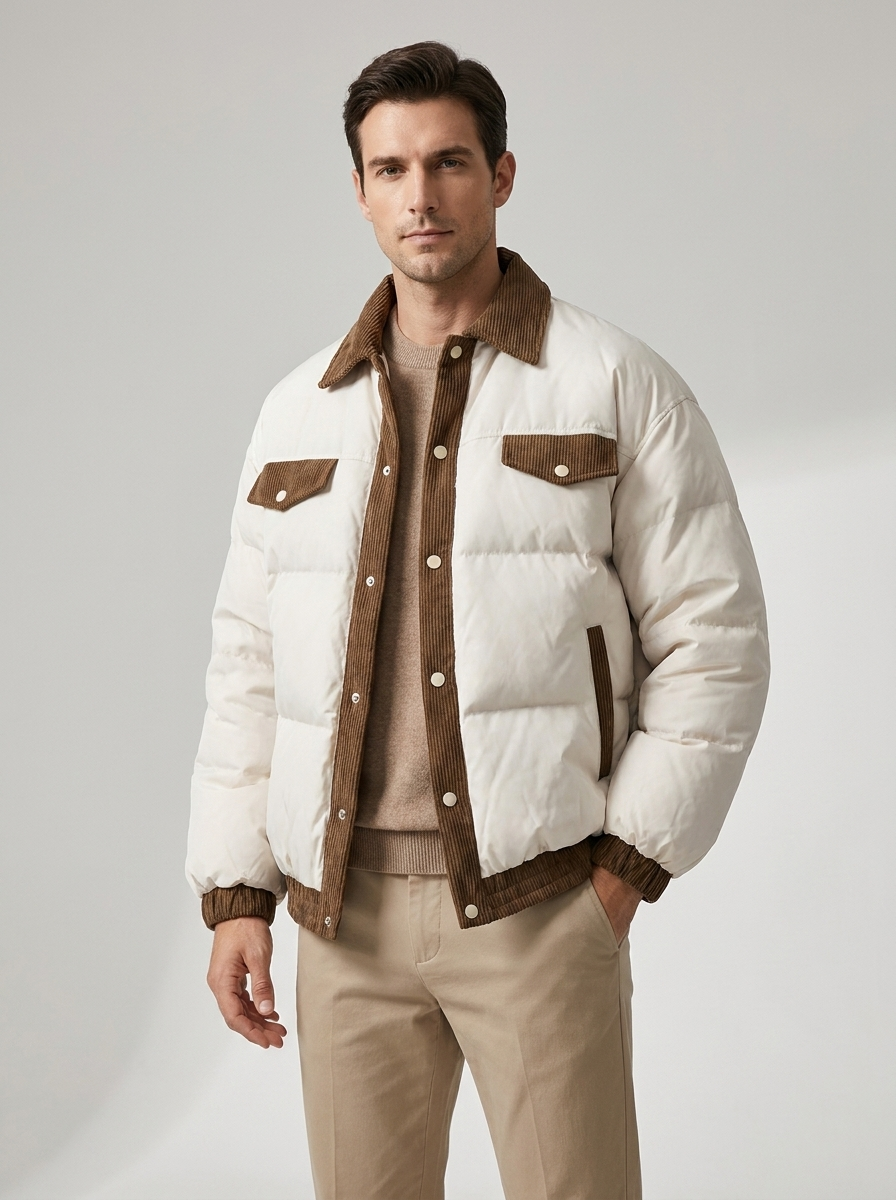 Men's Casual Quilted Puffer Winter Coat