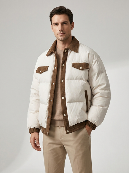Men's Casual Quilted Puffer Winter Coat
