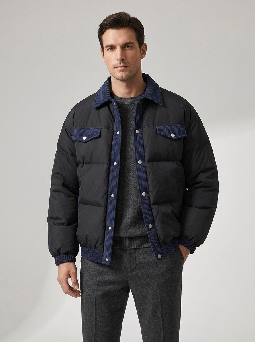Men's Casual Quilted Puffer Winter Coat