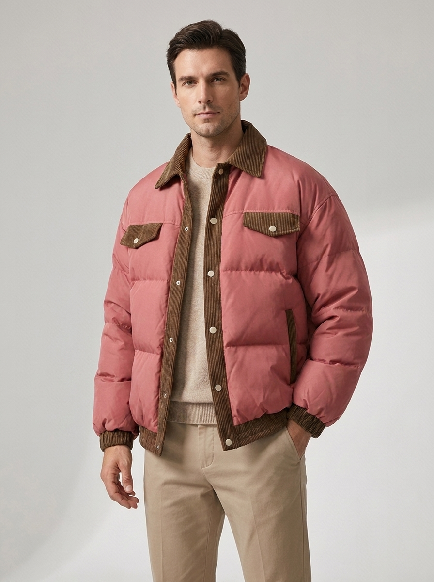Men's Casual Quilted Puffer Winter Coat