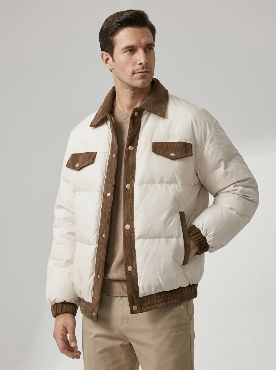 Men's Casual Quilted Puffer Winter Coat