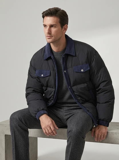 Men's Casual Quilted Puffer Winter Coat