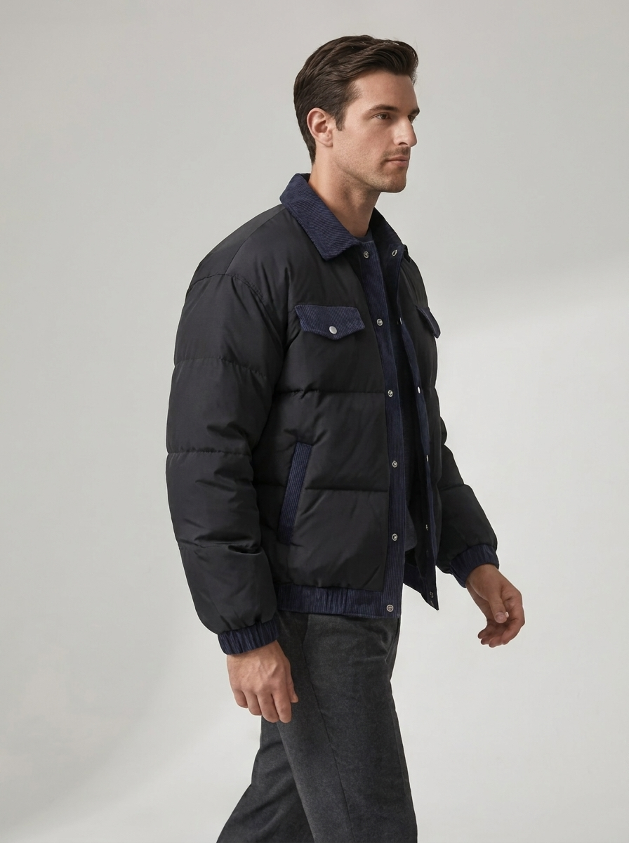 Men's Casual Quilted Puffer Winter Coat