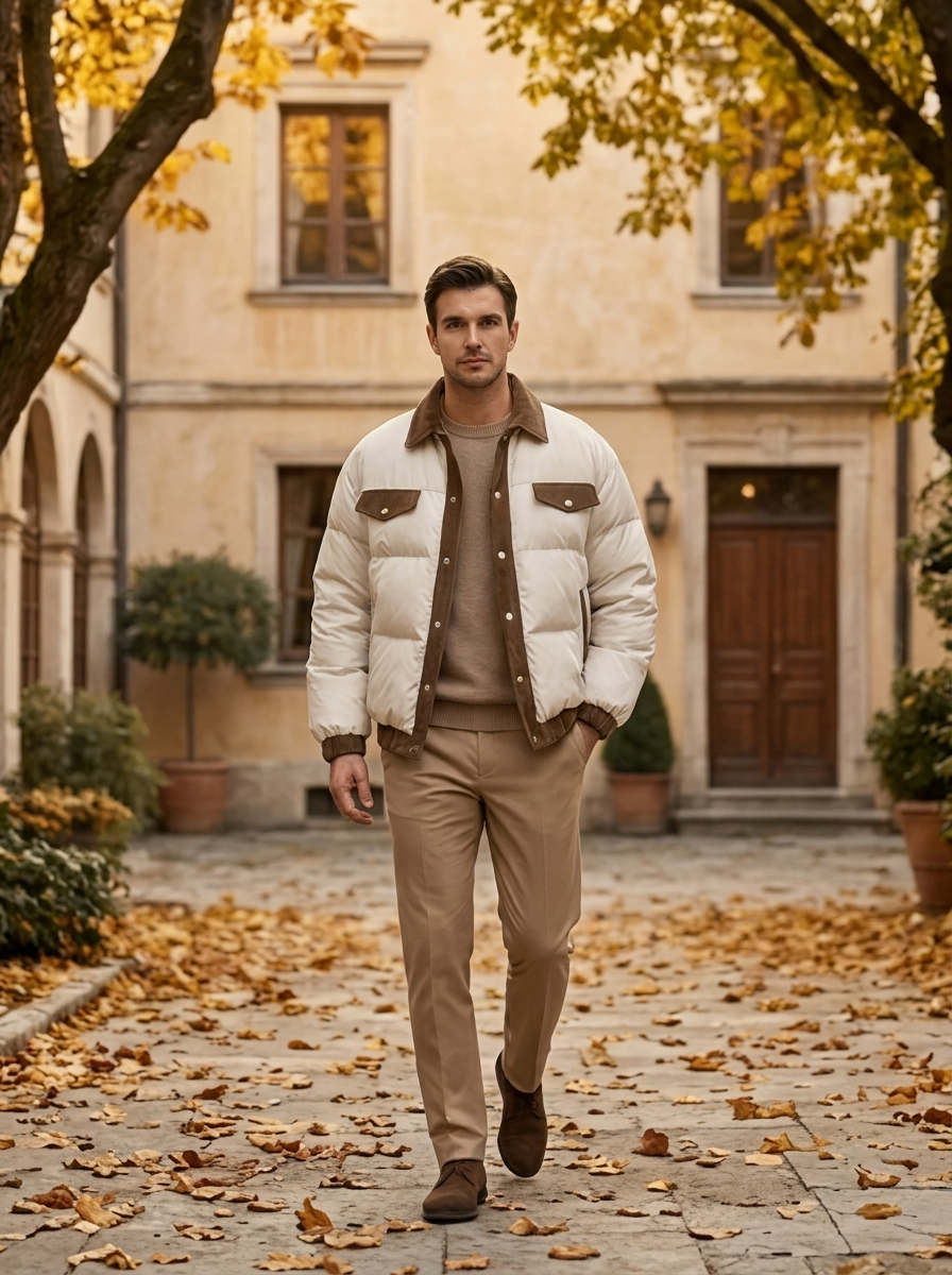 Men's Casual Quilted Puffer Winter Coat