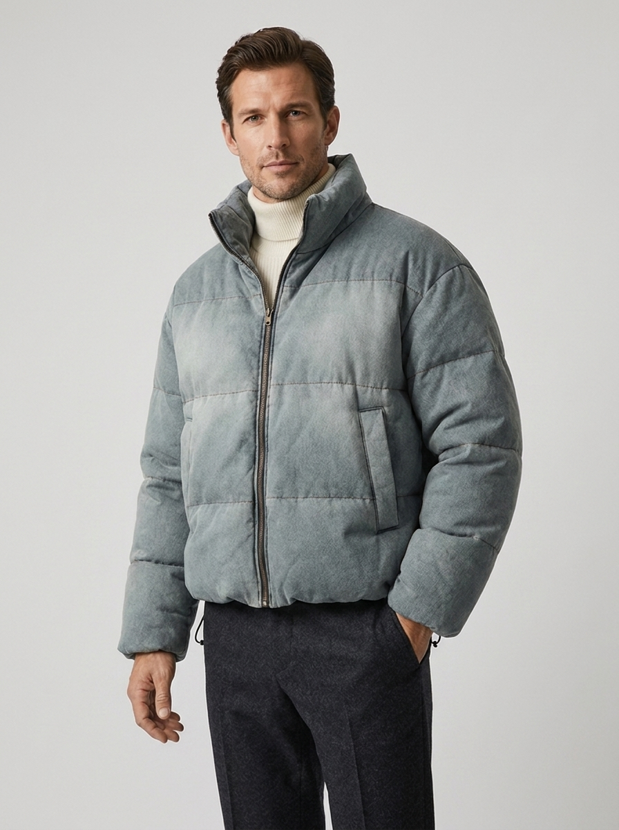 Men's Casual Padded Down Loose-Fit Winter Jacket