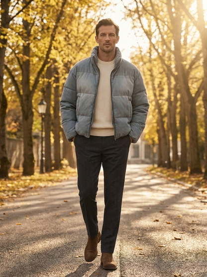 Men's Casual Padded Down Loose-Fit Winter Jacket