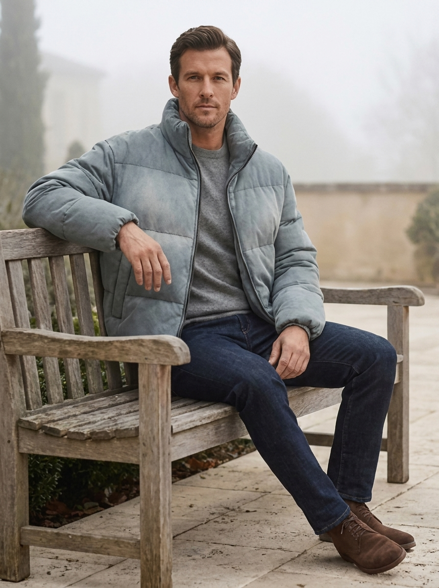 Men's Casual Padded Down Loose-Fit Winter Jacket