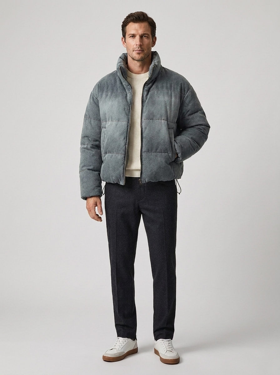 Men's Casual Padded Down Loose-Fit Winter Jacket