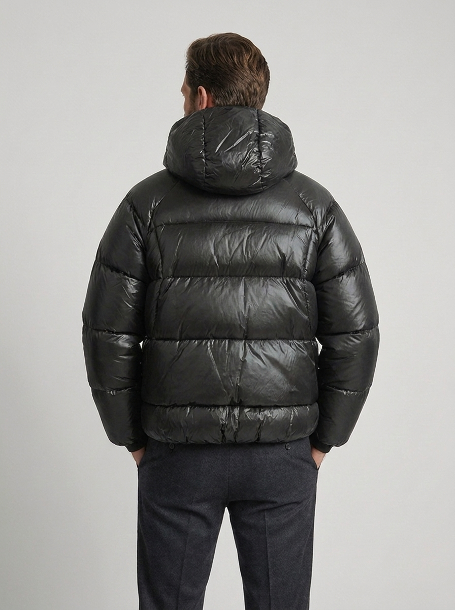 Men's Casual Insulated Down Hooded Puffer Jacket