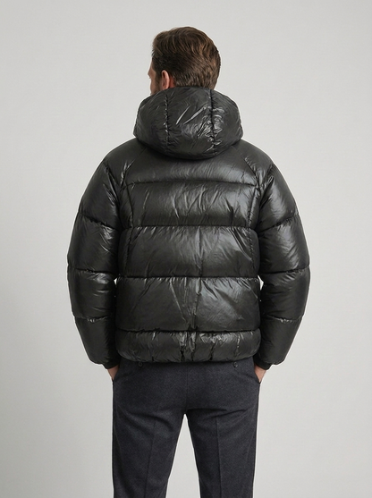 Men's Casual Insulated Down Hooded Puffer Jacket