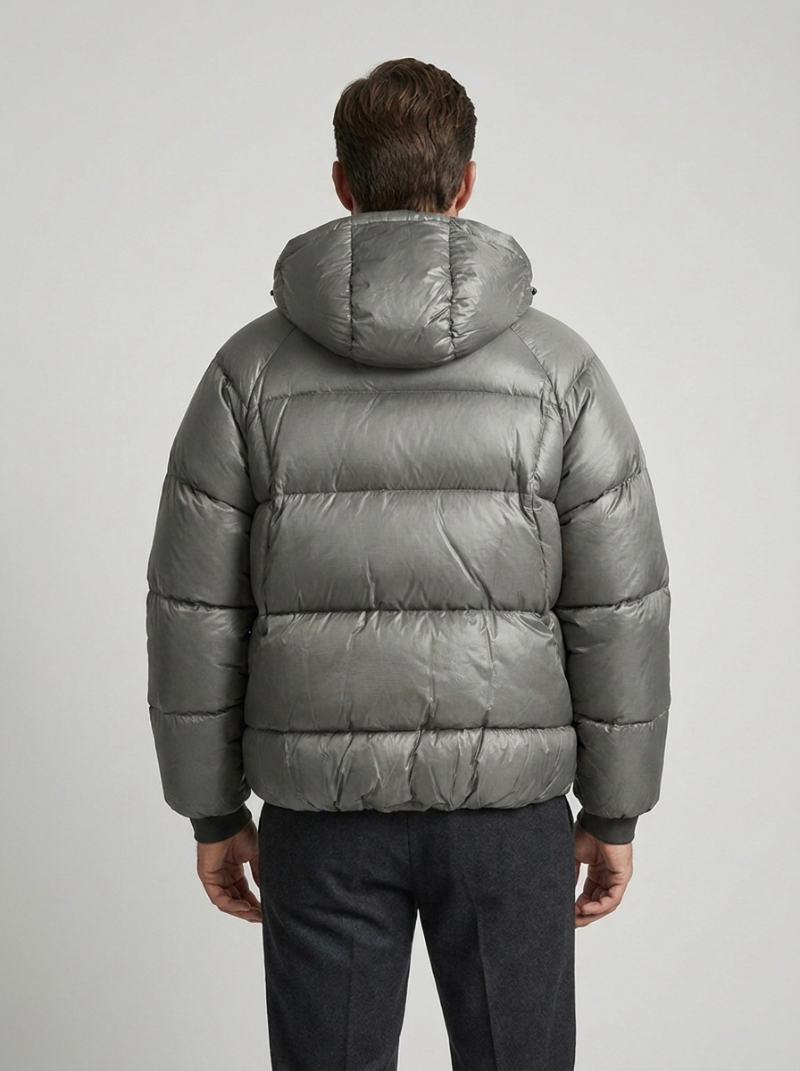 Men's Casual Insulated Down Hooded Puffer Jacket