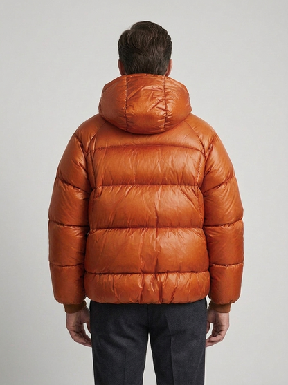 Men's Casual Insulated Down Hooded Puffer Jacket