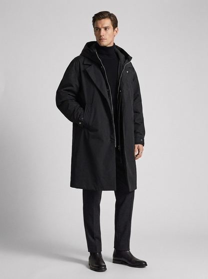 Women's Oversized Thermal Hooded Trench Coat