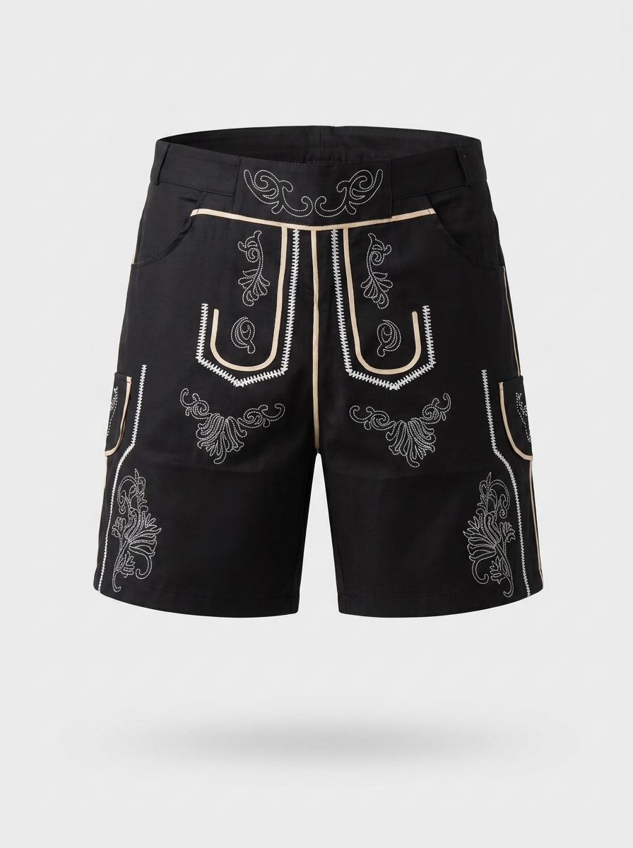 Men's Classic Leather Traditional Lederhosen Pants