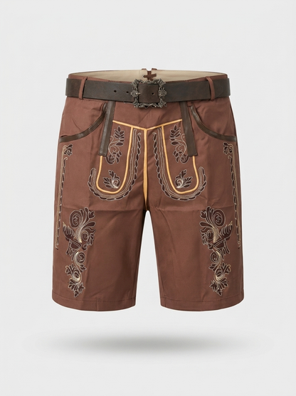 Men's Classic Leather Traditional Lederhosen Pants