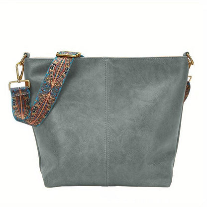 Stylish Cross Body Handbag with Wide Strap