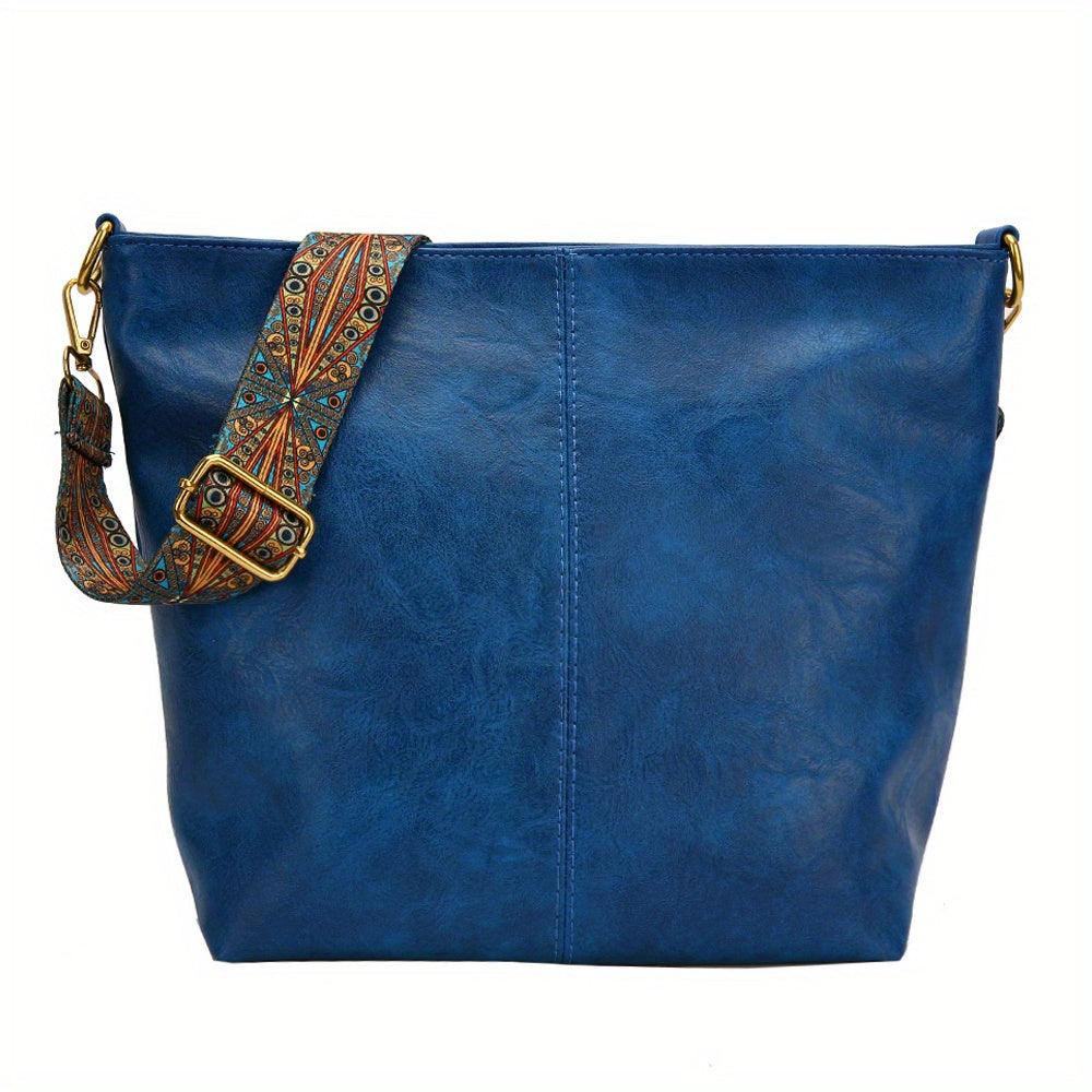 Stylish Cross Body Handbag with Wide Strap