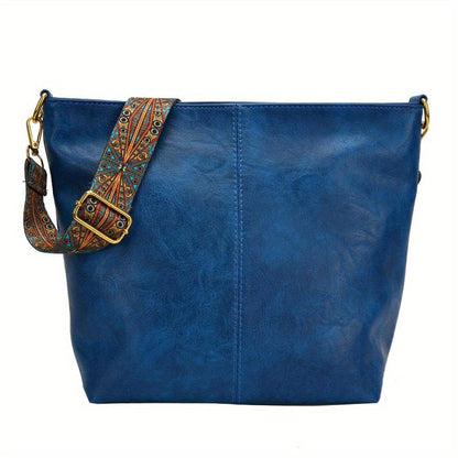 Stylish Cross Body Handbag with Wide Strap