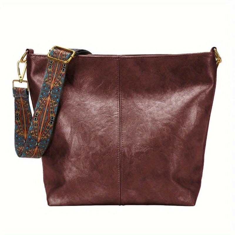 Stylish Cross Body Handbag with Wide Strap