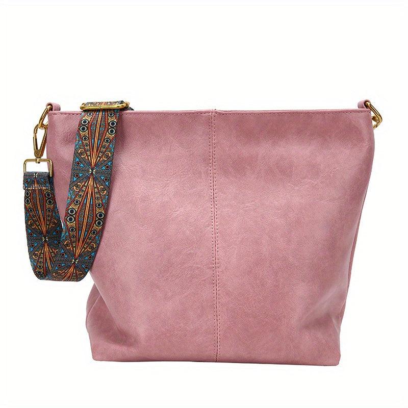 Stylish Cross Body Handbag with Wide Strap