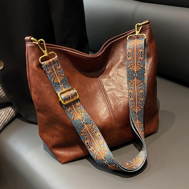 Stylish Cross Body Handbag with Wide Strap - OutfitLondon