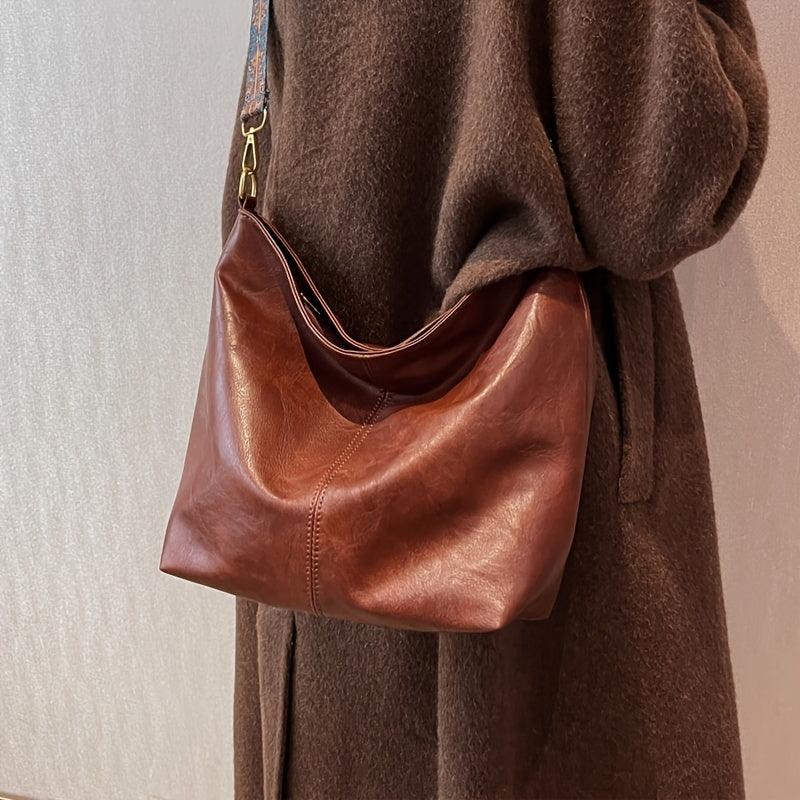 Stylish Cross Body Handbag with Wide Strap
