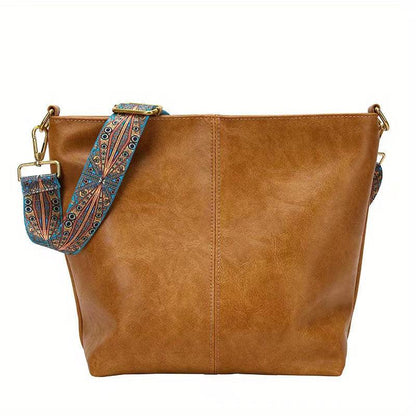 Stylish Cross Body Handbag with Wide Strap