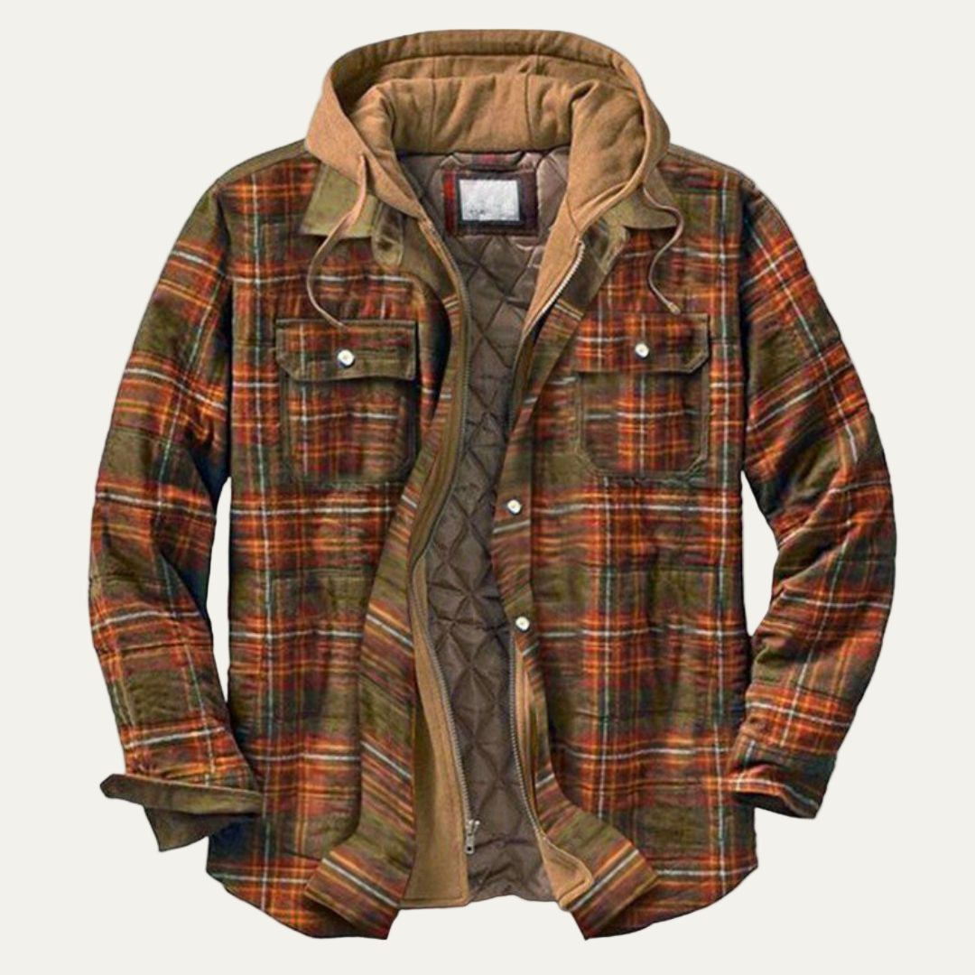 Warm Plaid Hooded Flannel Jacket