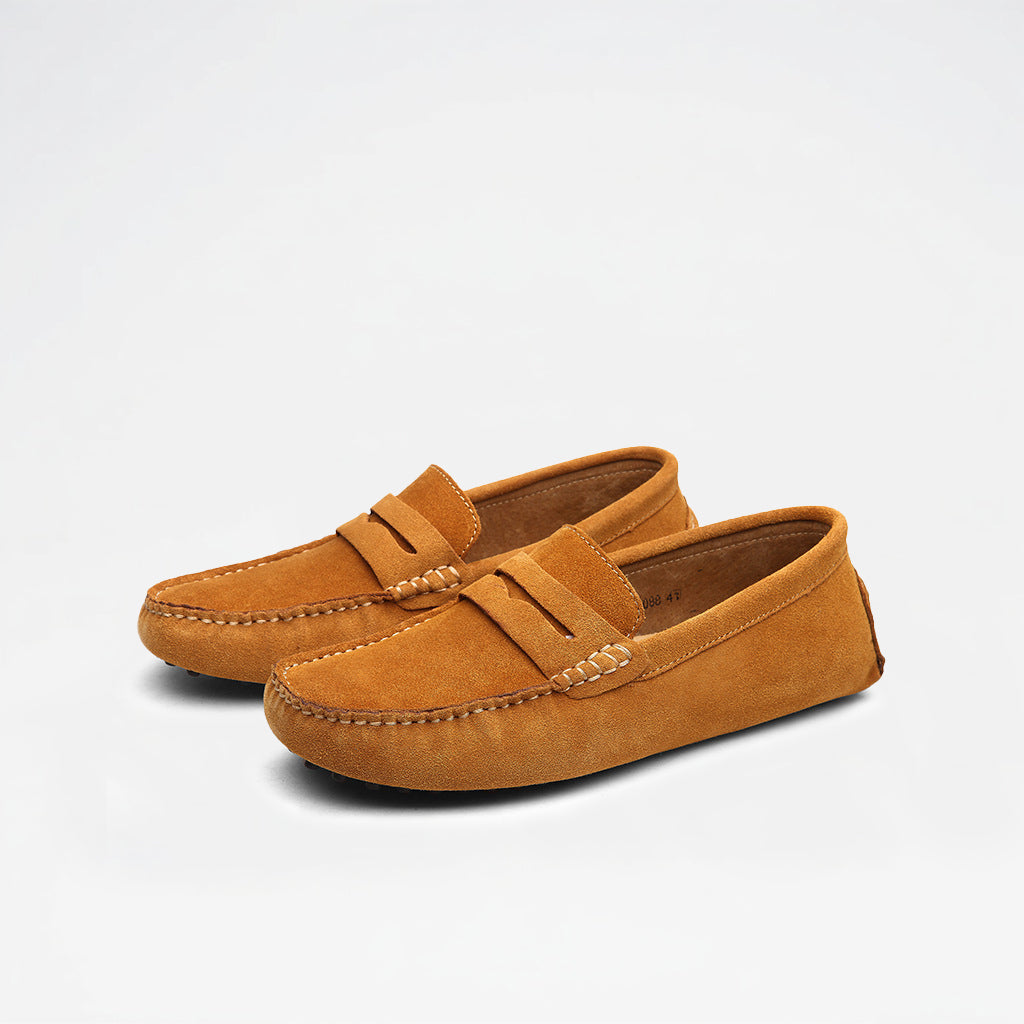 Comfortable Suede Mens Slip On Loafers Shoes - OutfitLondon