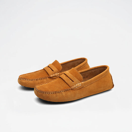 Comfortable Suede Mens Slip On Loafers Shoes - OutfitLondon