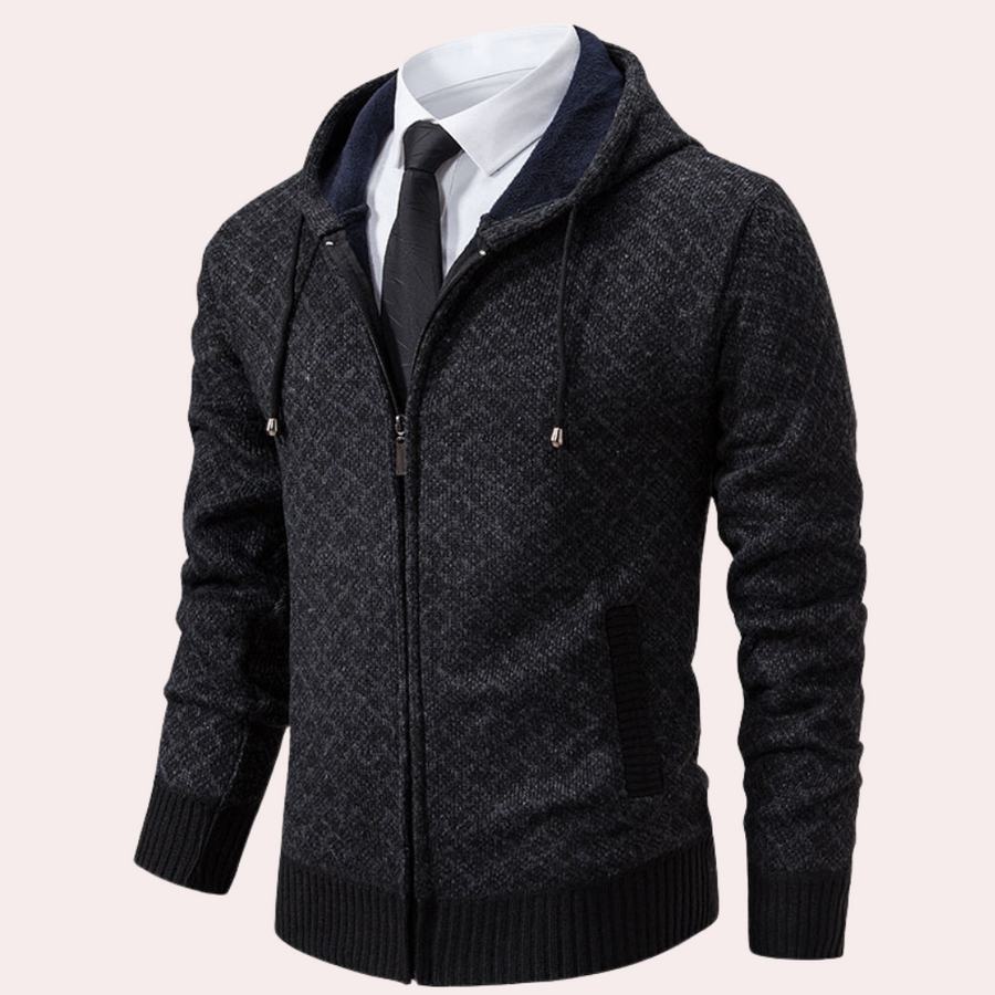 Stylish Men's Knit Hoodie Sweater - OutfitLondon