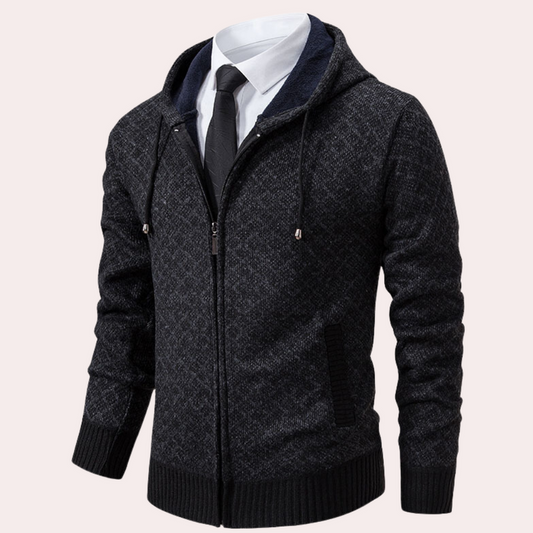 Stylish Men's Knit Hoodie Sweater - OutfitLondon